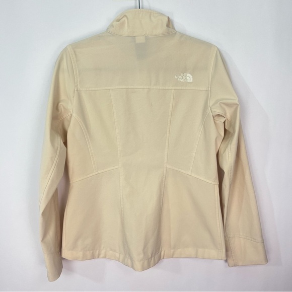 North Face Cream Rain Jacket Coat Zip up Sz Medium - Picture 2 of 8